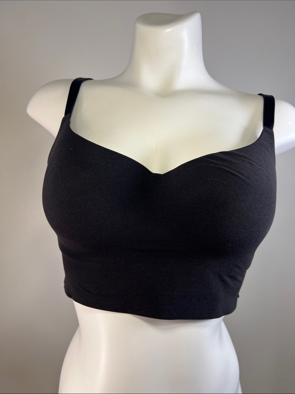 PINK Victoria's Secret Black Longline Wireless Lightly Lined Bralette LARGE